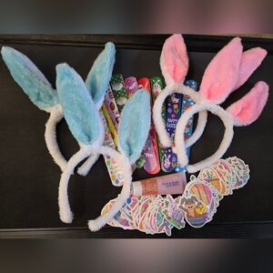 New! 117pc Easter Party Pack! Headbands, Slap Bracelets, Stickers, Body Glitter.
